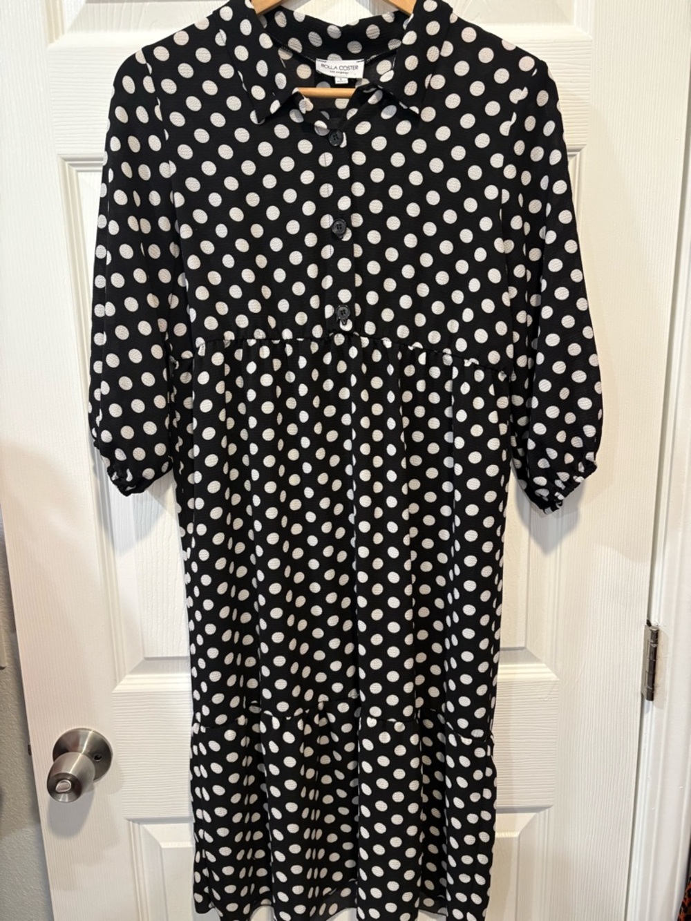 Rolla Coster Black and White Polka Dot Shirt Dress